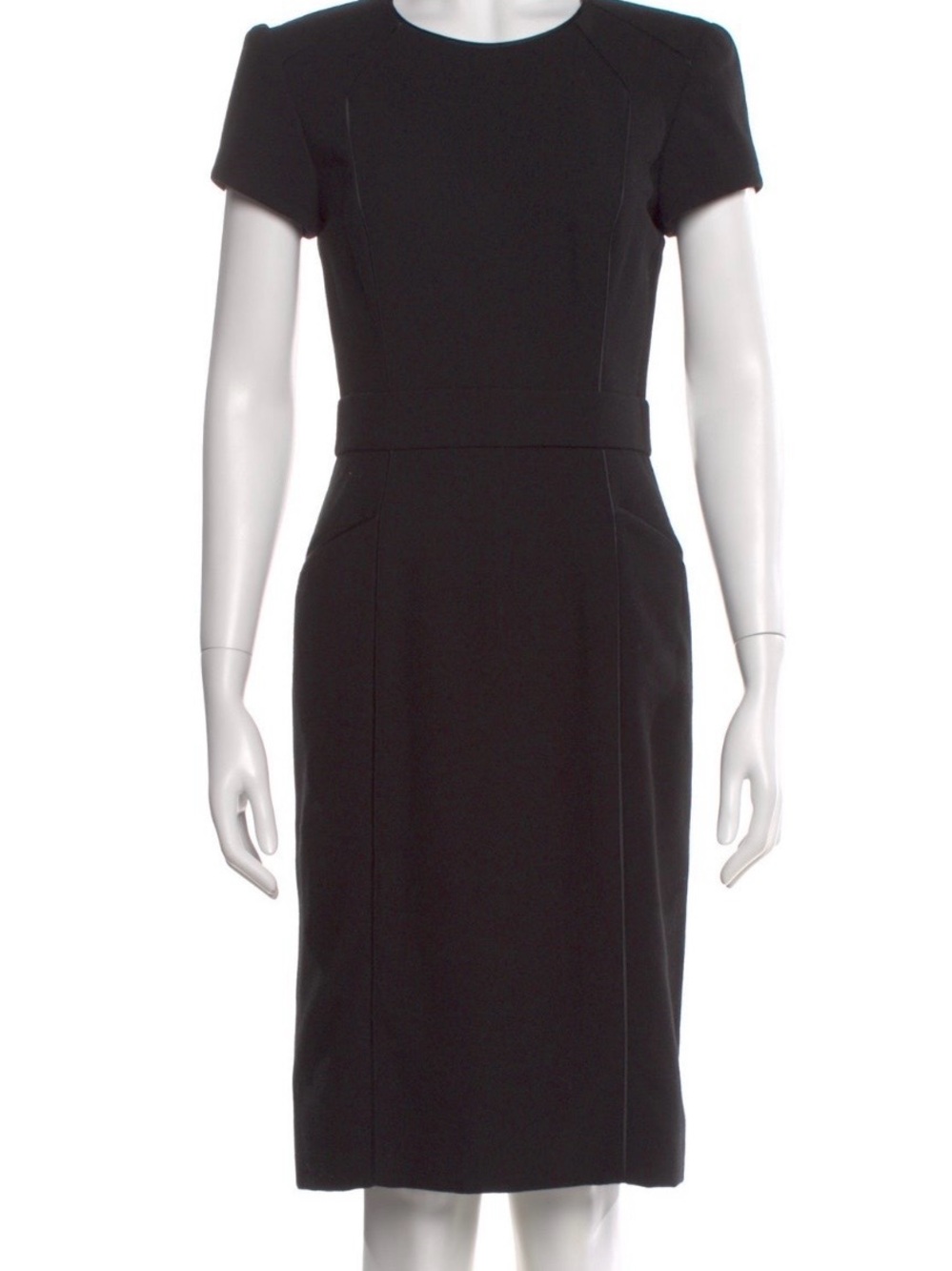 Pamella Roland Black Sheath Dress sz 4